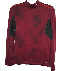 Champion DUO DRY Long Sleeve Athletic Shirt Red & Black Men's Size Medium